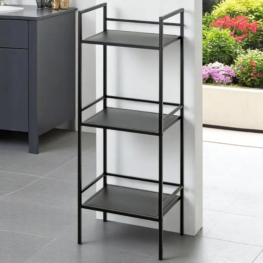 Armada 3-Shelf Metal Shelving Unit - Black image