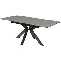 Armada Large Extending Dining Table - Matte Grey, Ceramic