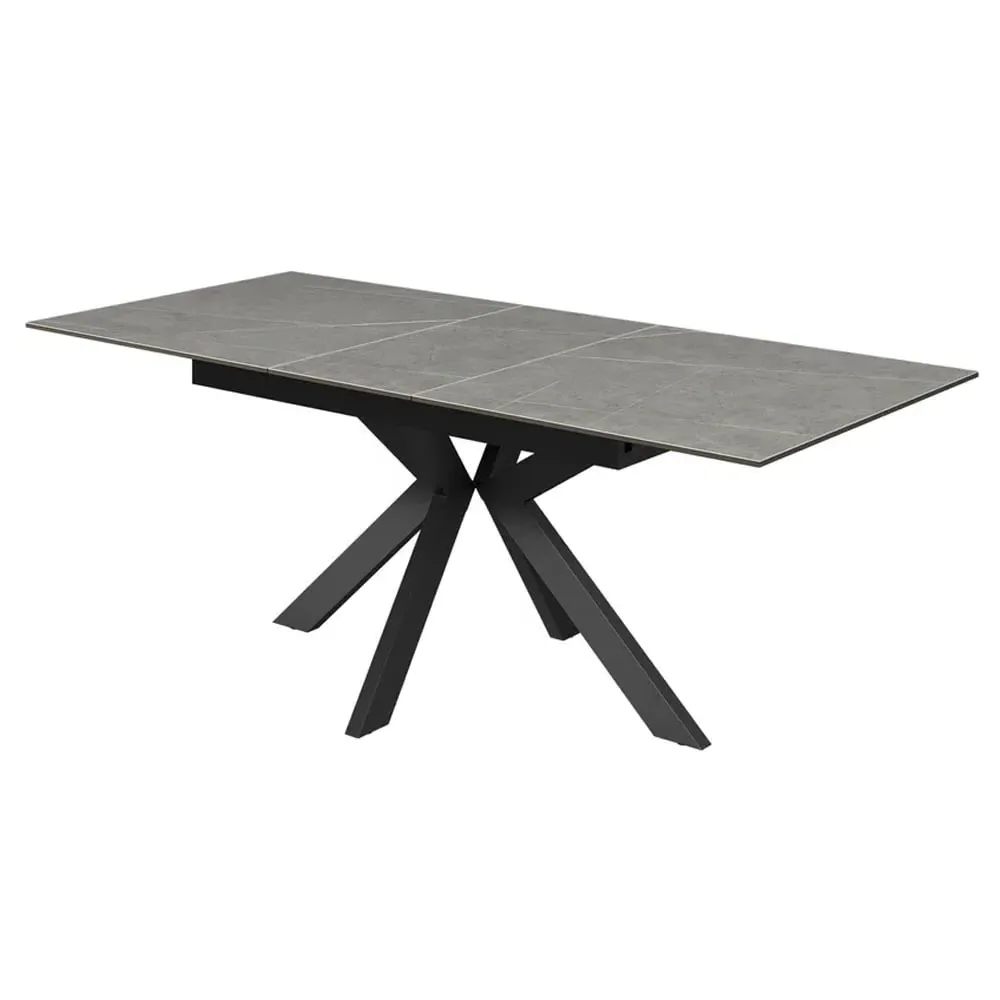 Armada Large Extending Dining Table - Matte Grey, Ceramic image
