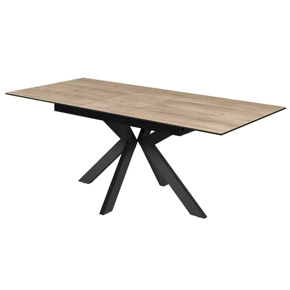 Armada Large Extending Dining Table - Oak Effect, Ceramic