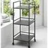 Armada Mobile Metal Shelving Unit with Wheels - Black