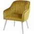 Armchair with Silver Legs - Mustard, Velvet