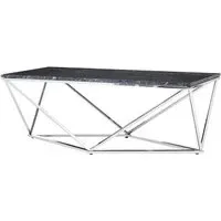 Armenia Rectangular Coffee Table - Black, Faux Marble