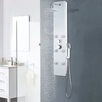 Armentia 3-Mode Shower Panel System with Kit - White, Stainless Steel alternate view