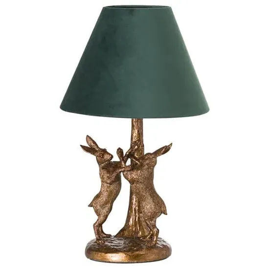 Arminian Marching Hare Table Lamp - Gold, Resin image