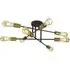 Armstrong 8 Light Semi Flush Light - Black, Brass