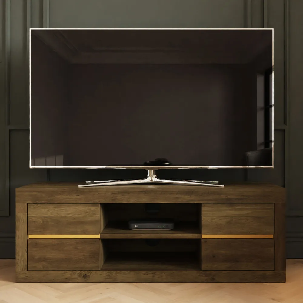 Arnhem TV Stand with 4 Drawers - Knotty Oak product