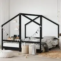 Arnold Double Sided Daybed Frame - Black, Pine Wood