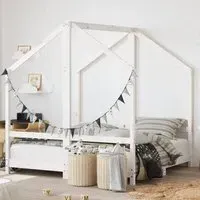 Arnold Double Sided Daybed Frame - White, Pine Wood