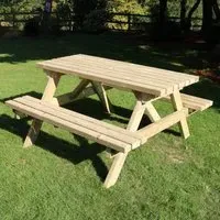 Arnos Small Garden Picnic Table - Natural, Wood