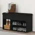 Arrington Shoe Bench with Storage - Black Oak, Engineered Wood