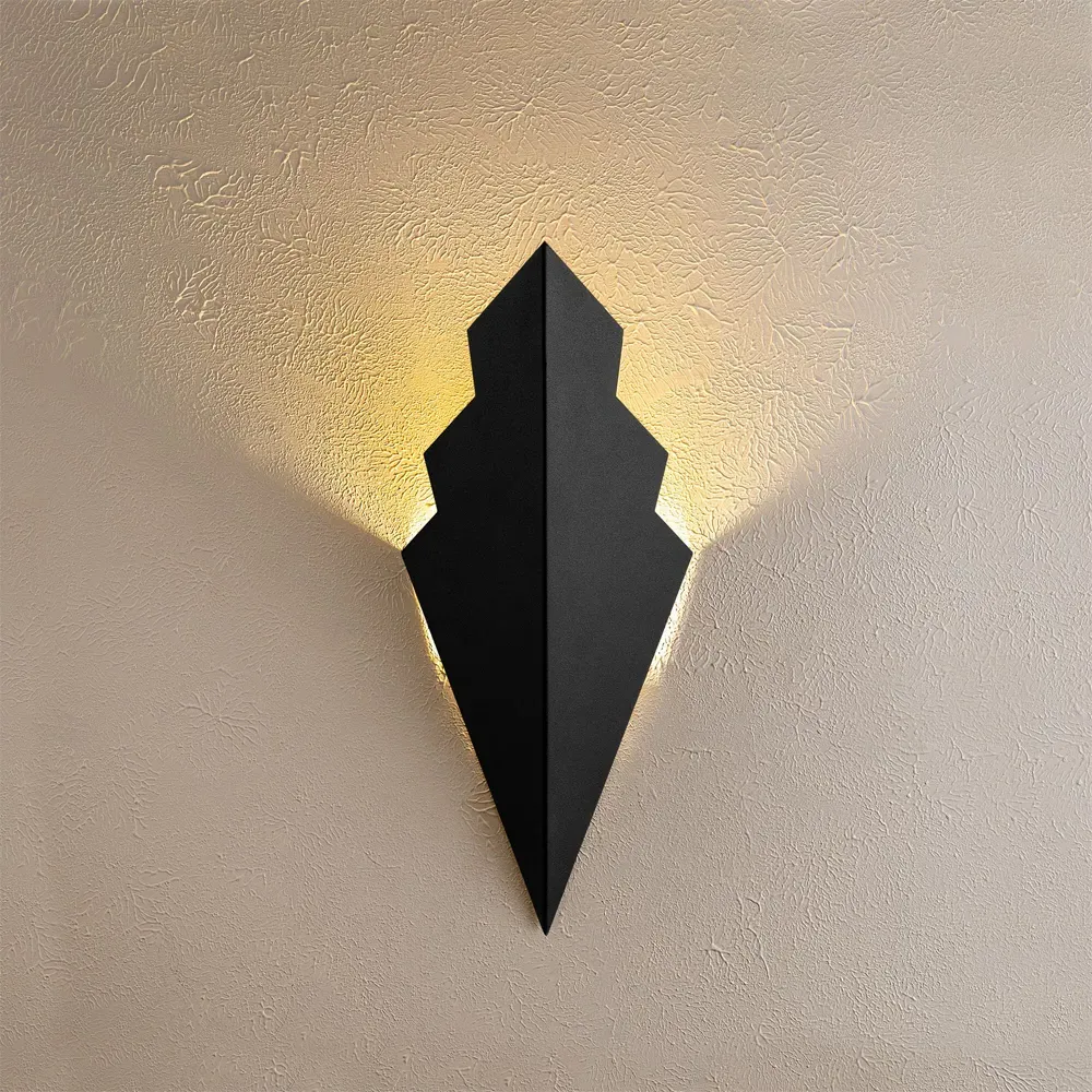 Arrow Diamond-Shaped Wall Light - Black, Metal product
