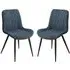 Arta Diamond Stitch Dining Chairs - Blue, Fabric