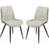 Arta Diamond Stitch Dining Chairs - Light Grey, Fabric