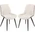 Arta Diamond Stitch Dining Chairs - Natural, Fabric