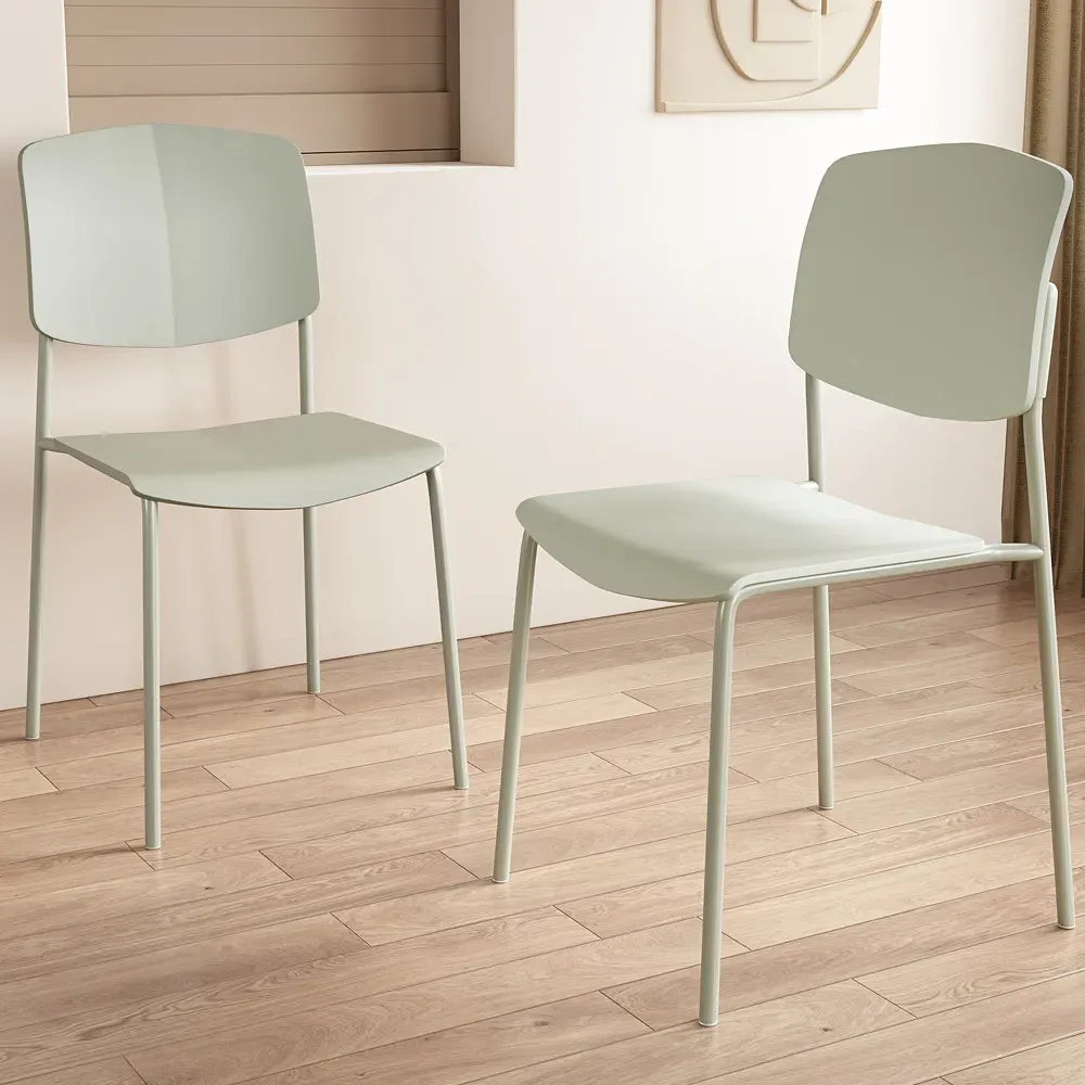 Arta Dining Chairs Pair - Green, Plastic product