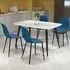 Arta Dining Table with 4 Duo Chairs - White, Wood