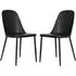 Arta Duo Dining Chairs In Pair - Black, Plastic
