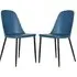 Arta Duo Dining Chairs In Pair - Blue, Plastic
