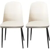 Arta Duo Dining Chairs In Pair - Calico, Plastic