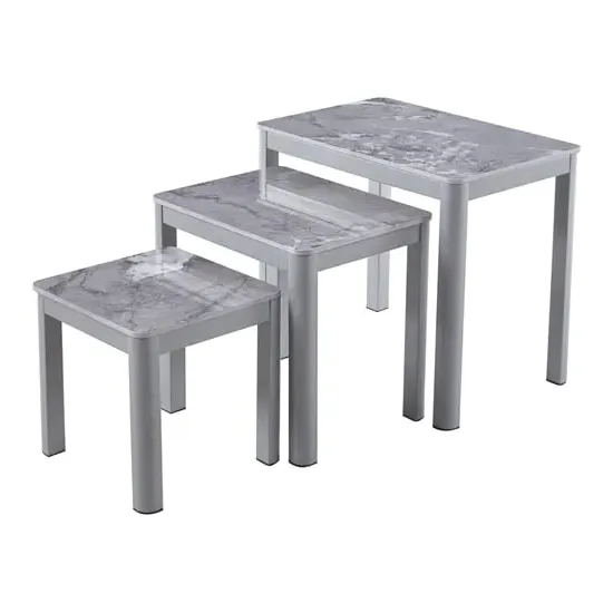 Arta Nest of 3 Tables - Grey, Sintered Stone