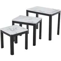 Arta Nest of 3 Tables - White, Sintered Stone