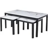 Arta Nesting Coffee Tables - White, Sintered Stone