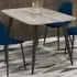 Arta Rectangular Dining Table with Black Legs - Grey Oak