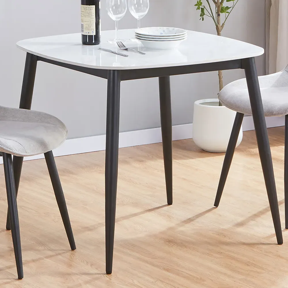 Arta Square Dining Table - White Gloss, Sintered Stone product
