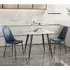 Arta Square Dining Table with 2 Curve Chairs - White, Wood