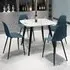 Arta Square Dining Table with 4 Duo Chairs - White, Wood