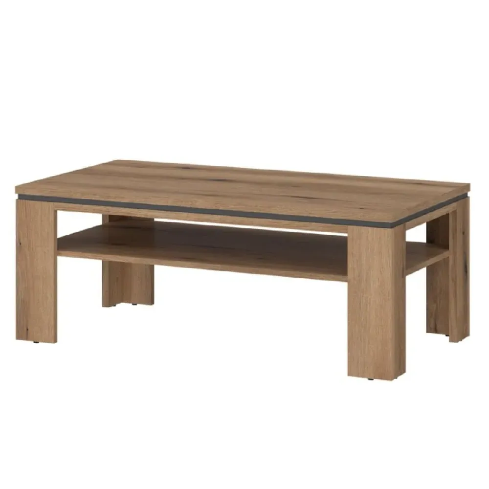 Arthur Coffee Table with Undershelf - Grey Oak, Wood image