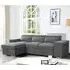 Arthur L-Shaped Corner Sofa Bed with Storage - Grey, Fabric