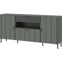 Arthur Wooden Sideboard with 2 Doors 1 Drawer - Green Grey