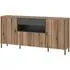 Arthur Wooden Sideboard with 2 Doors 1 Drawer - Grey, Oak