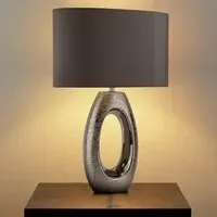 Artisan Table Lamp with Chrome Base - Grey