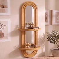 Artmat Fluted Wall Mirror - Oak, MDF alternate view