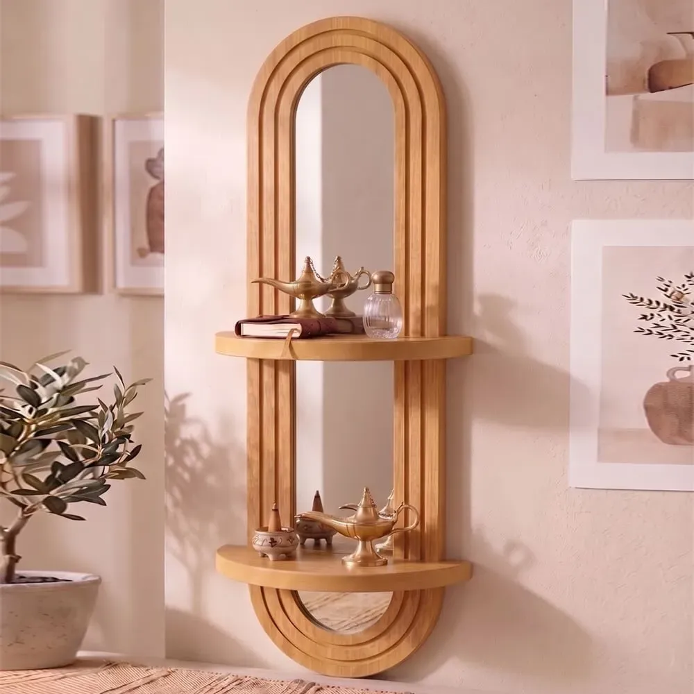 Artmat Fluted Wall Mirror - Oak, MDF product