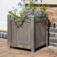 Arundel Square Garden Planter - Grey, Wood