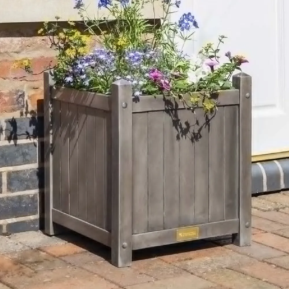 Arundel Square Garden Planter - Grey, Wood image