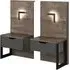 Arvada Grande Pair Bedside Cabinets with LED - Matera Oak