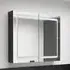 Arvada Mirrored Cabinet with LED - Black, MDF