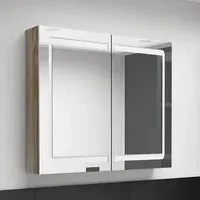 Arvada Mirrored Cabinet with LED - Oak, MDF
