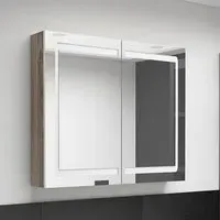 Arvada Mirrored Cabinet with LED - White Oak, MDF