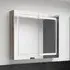 Arvada Mirrored Cabinet with LED - White Oak, MDF