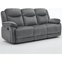 Arvexo 3-Seater Reclining Sofa - Grey, Fabric alternate view