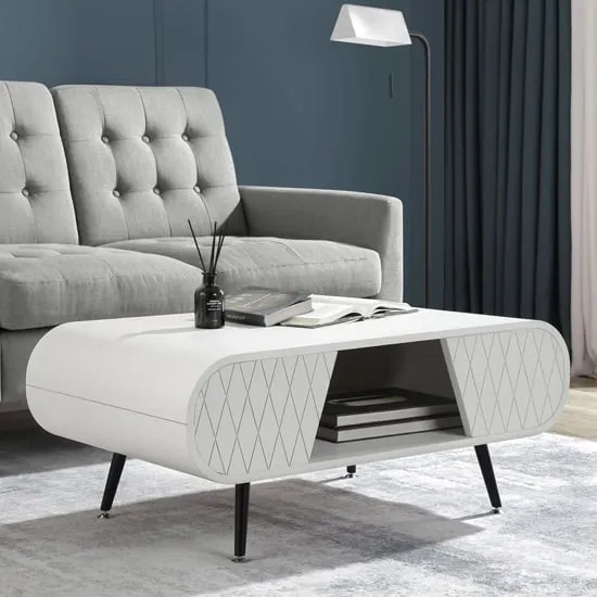 Asaka Coffee Table with Shelf - Grey Mist, Wood Veneer image