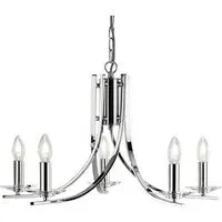 Ascona 5-Light Pendant Light - Chrome, Glass