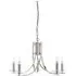 Ascona 5-Light Pendant Light - Satin Silver, Glass