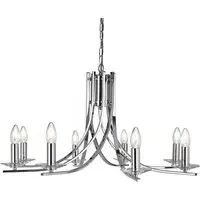 Ascona 8-Light Pendant Light - Chrome, Glass